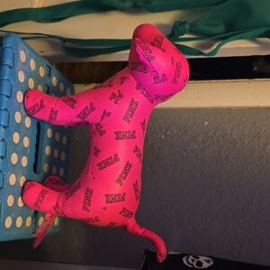 PINK Logo Hot Pink Plush Dog